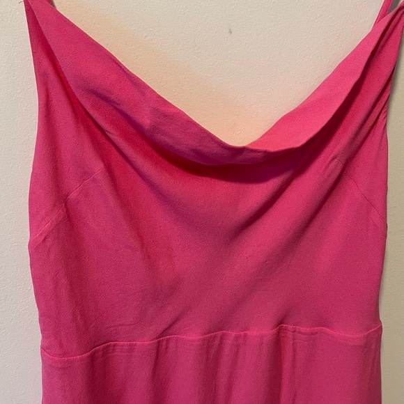 Aritzia Hot Pink Cowl Neck Mini Dress - Picture 2 of 10